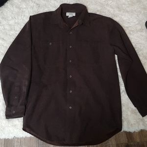 Brown button up